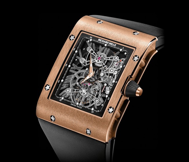 Replica Richard Mille RM 017 Extra Flat Tourbillon Red Gold Watch